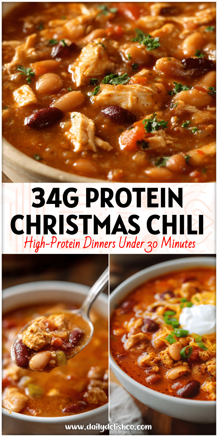 A bowl of creamy Healthy White Chili made without cream cheese, filled with beans for a Low Sugar Chili Recipe.